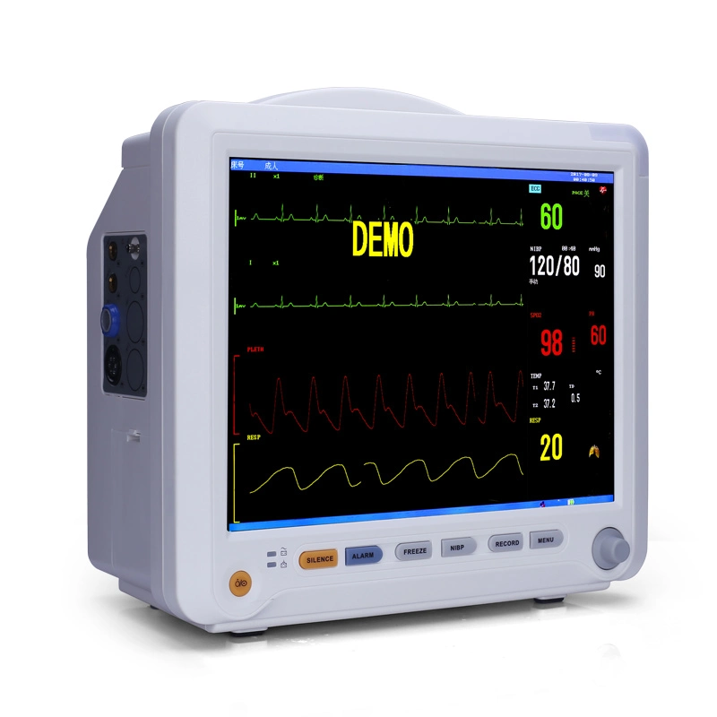 General Ward Tet LCD Color Display 12.1inch Cardiac Monitor ECG Vital Signs ICU Monitor Multi-Parameter Baby Monitor