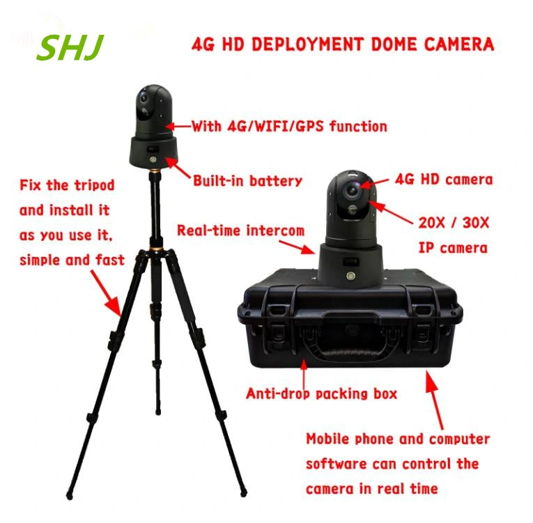 Outdoor Mobile Emergency WiFi 4G 5g GPS Tripod HD PTZ CCTV Camera Security Camera Surveillance Camera IP Camera