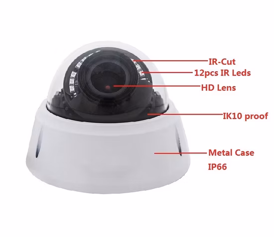 Tiandy HD 2MP 1080P Poe IR 30m Vision nocturne tourelle étanche maison IP sécurité CCTV dôme caméra